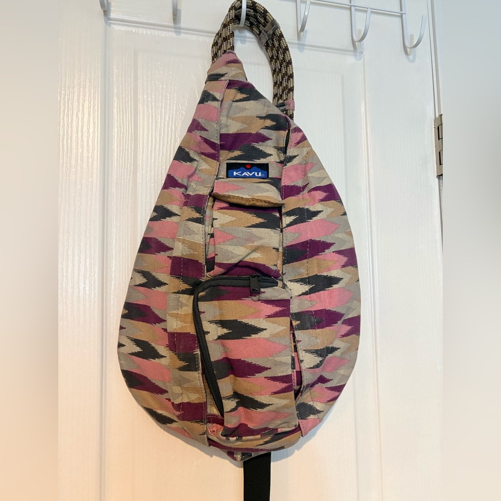 KAVU Rope Bag - Desert Quilt Pattern  100% Cotton Canvas Sling